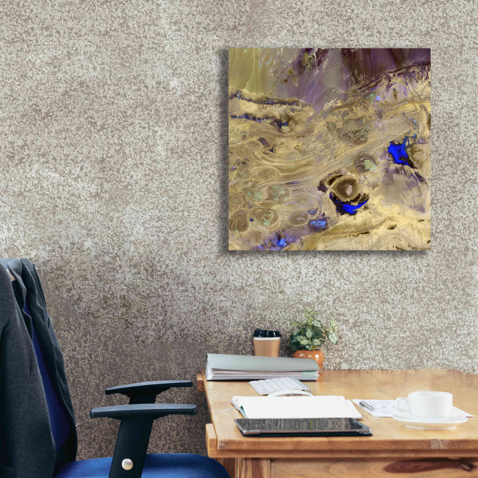 'Earth as Art: Great Salt Desert' Canvas Wall Art,26 x 26