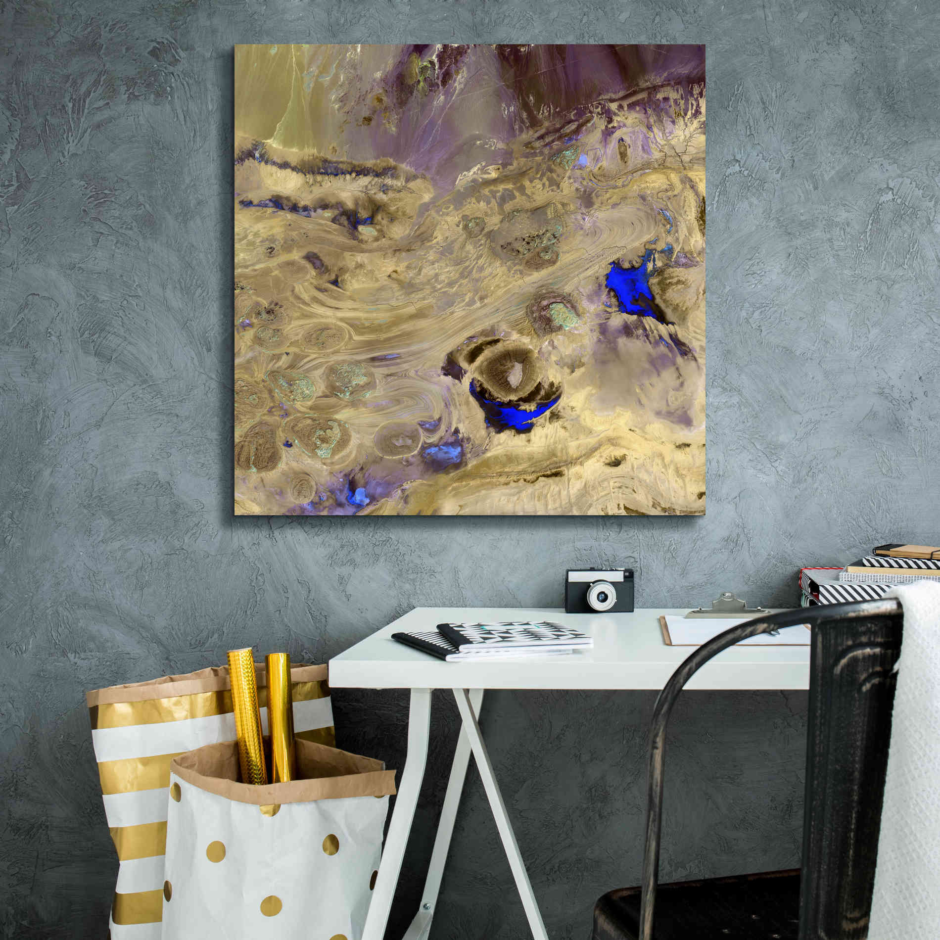 'Earth as Art: Great Salt Desert' Canvas Wall Art,26 x 26
