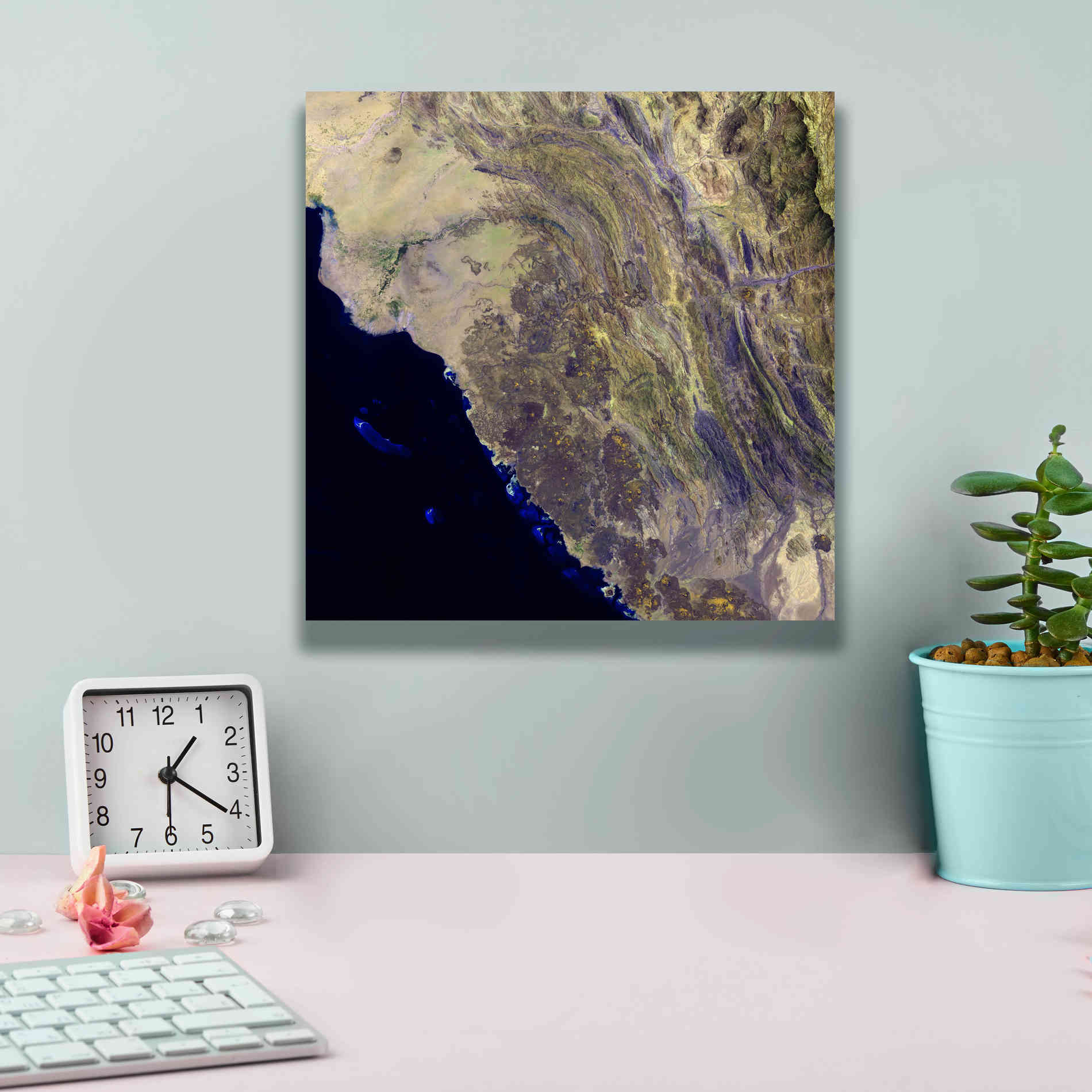 'Earth as Art: Harrat Al Birk' Canvas Wall Art,12 x 12