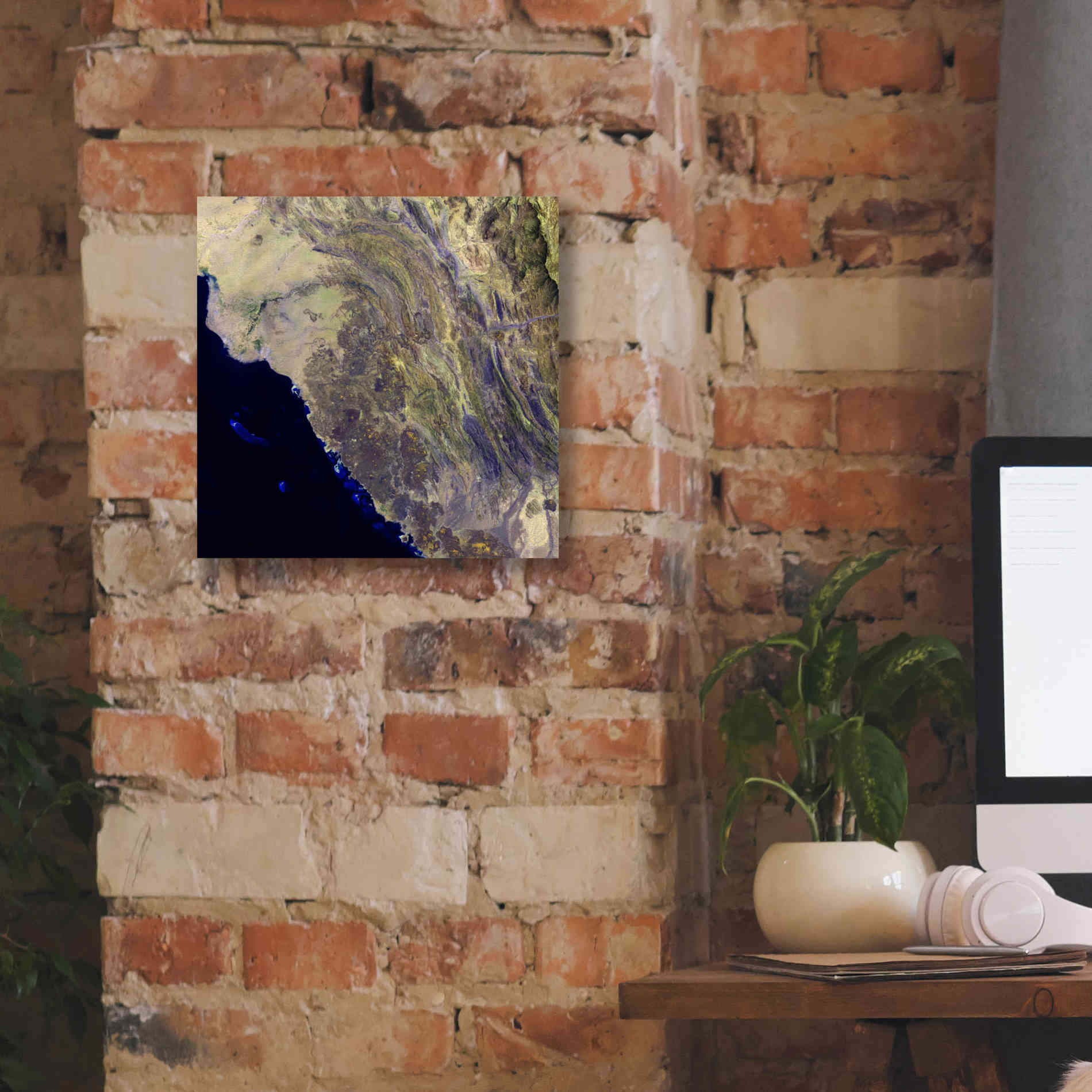 'Earth as Art: Harrat Al Birk' Canvas Wall Art,12 x 12