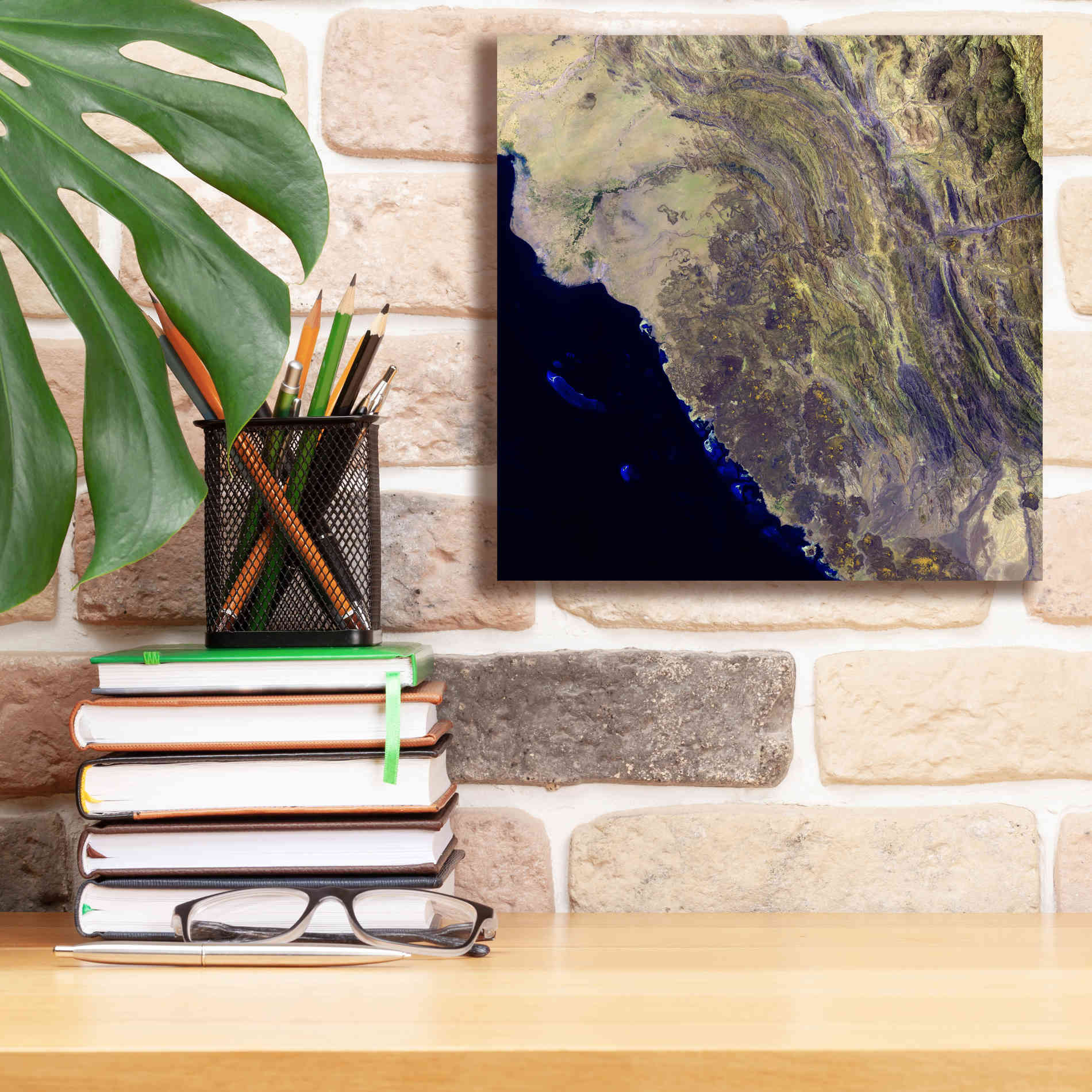 'Earth as Art: Harrat Al Birk' Canvas Wall Art,12 x 12