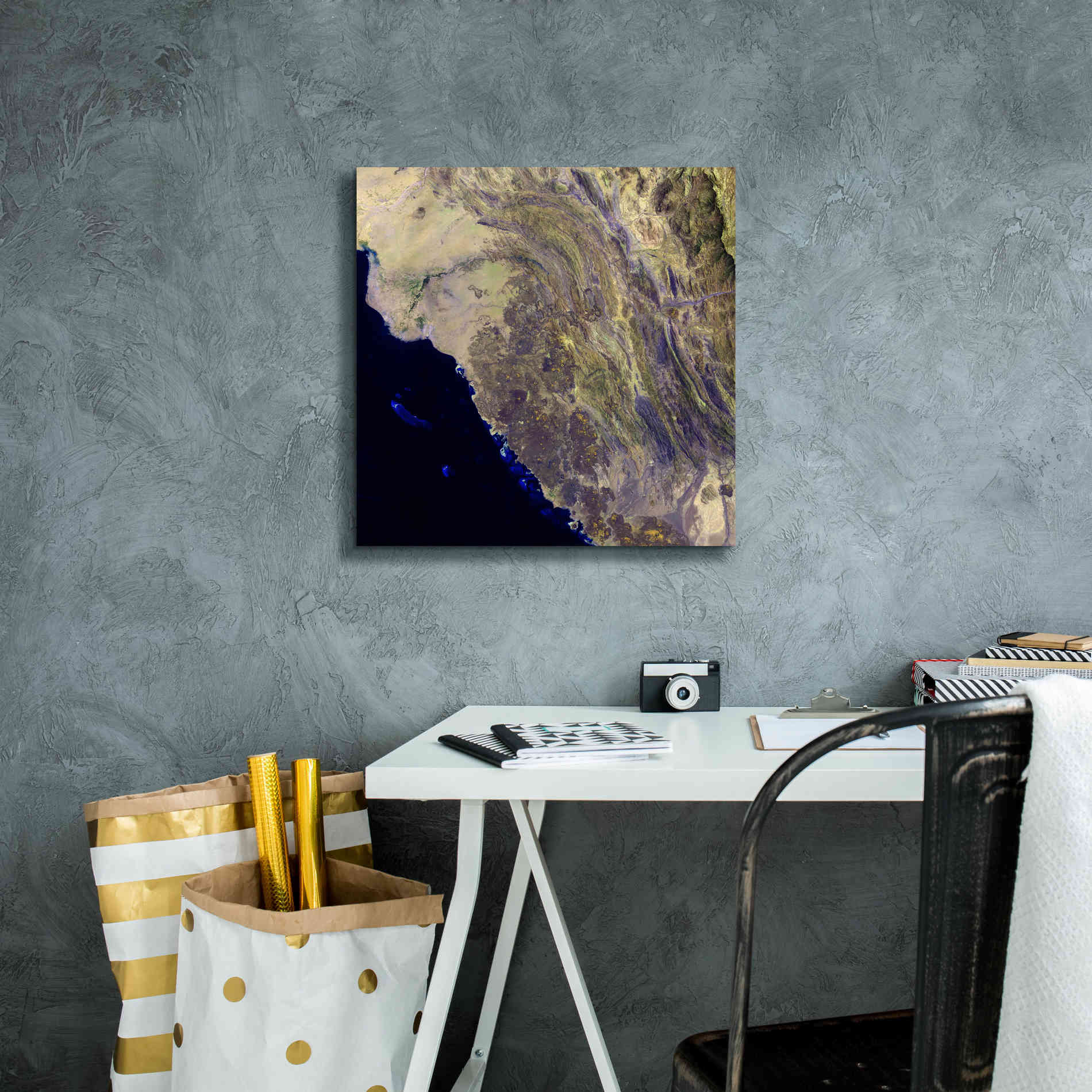 'Earth as Art: Harrat Al Birk' Canvas Wall Art,18 x 18