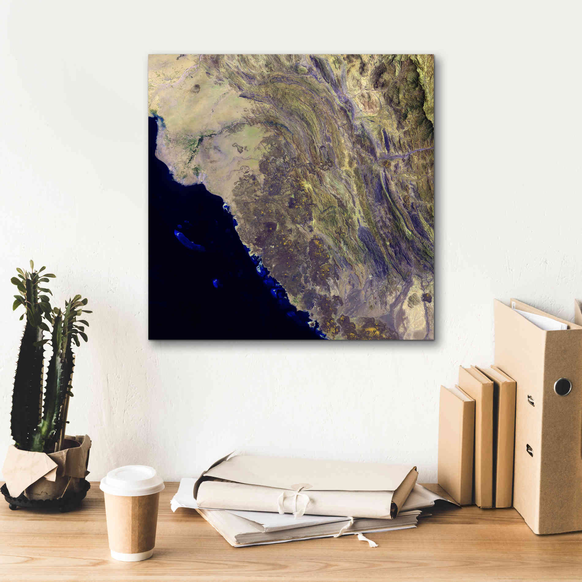 'Earth as Art: Harrat Al Birk' Canvas Wall Art,18 x 18