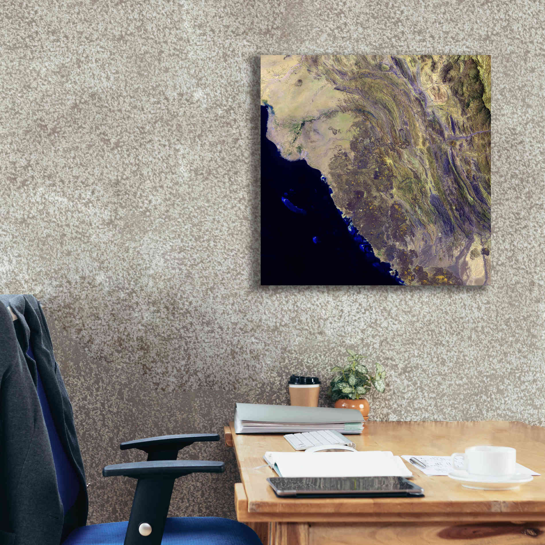 'Earth as Art: Harrat Al Birk' Canvas Wall Art,26 x 26