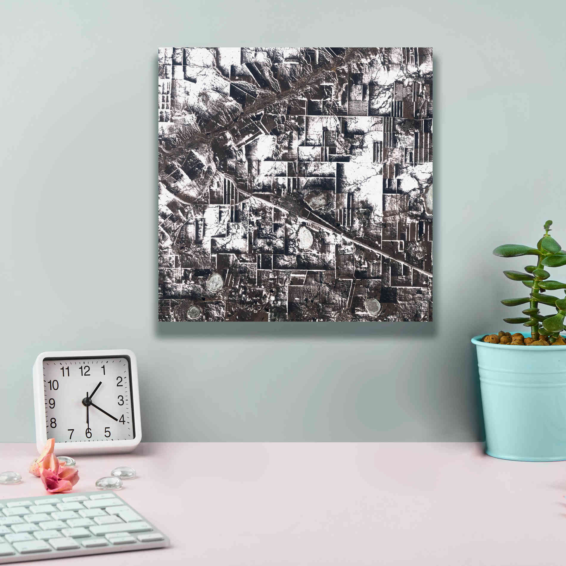 'Earth as Art: Northern Kazakhstan ' Canvas Wall Art,12 x 12