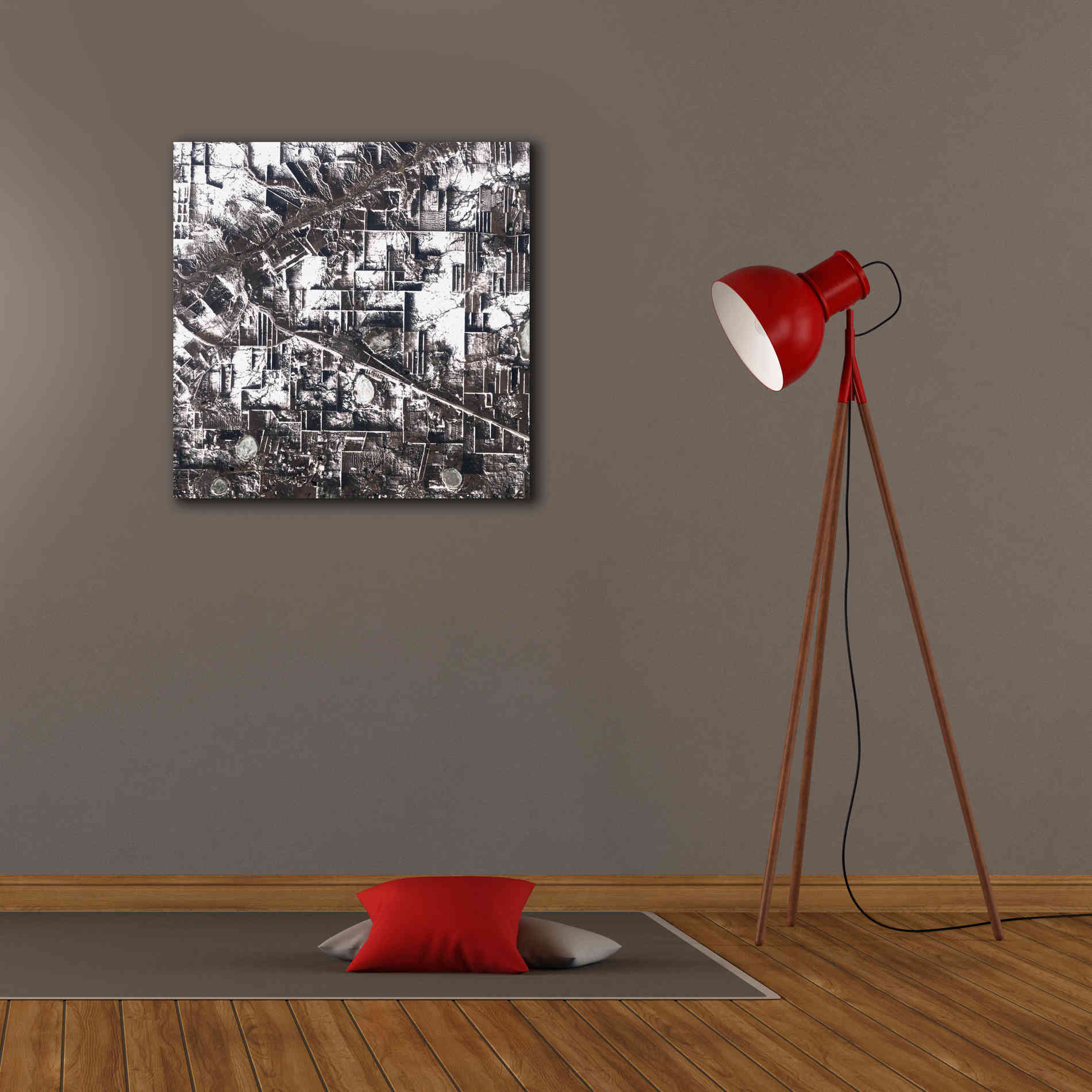 'Earth as Art: Northern Kazakhstan ' Canvas Wall Art,26 x 26