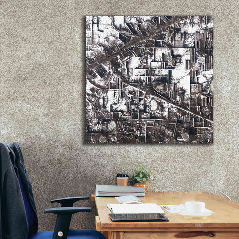 Image of 'Earth as Art: Northern Kazakhstan ' Canvas Wall Art,37 x 37