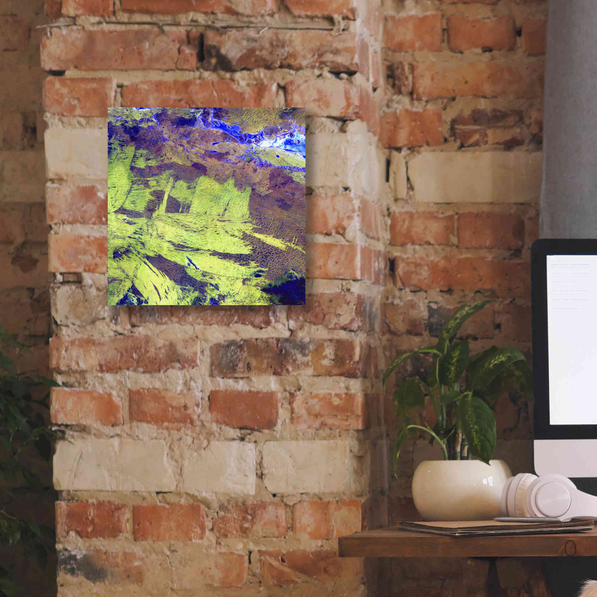 'Earth as Art: Lake Amadeus' Canvas Wall Art,12 x 12