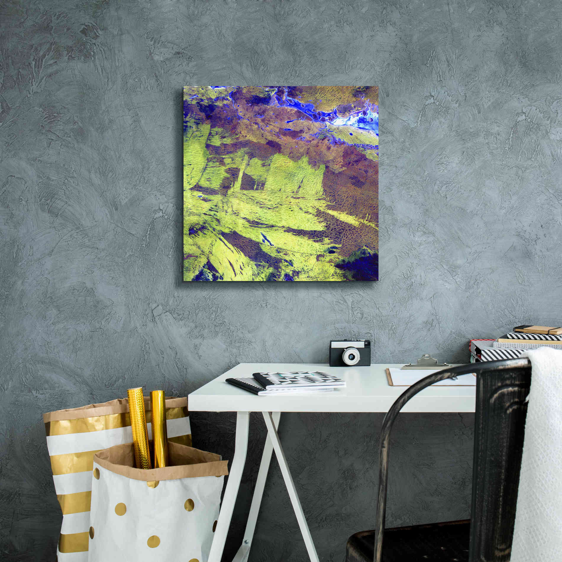 'Earth as Art: Lake Amadeus' Canvas Wall Art,18 x 18