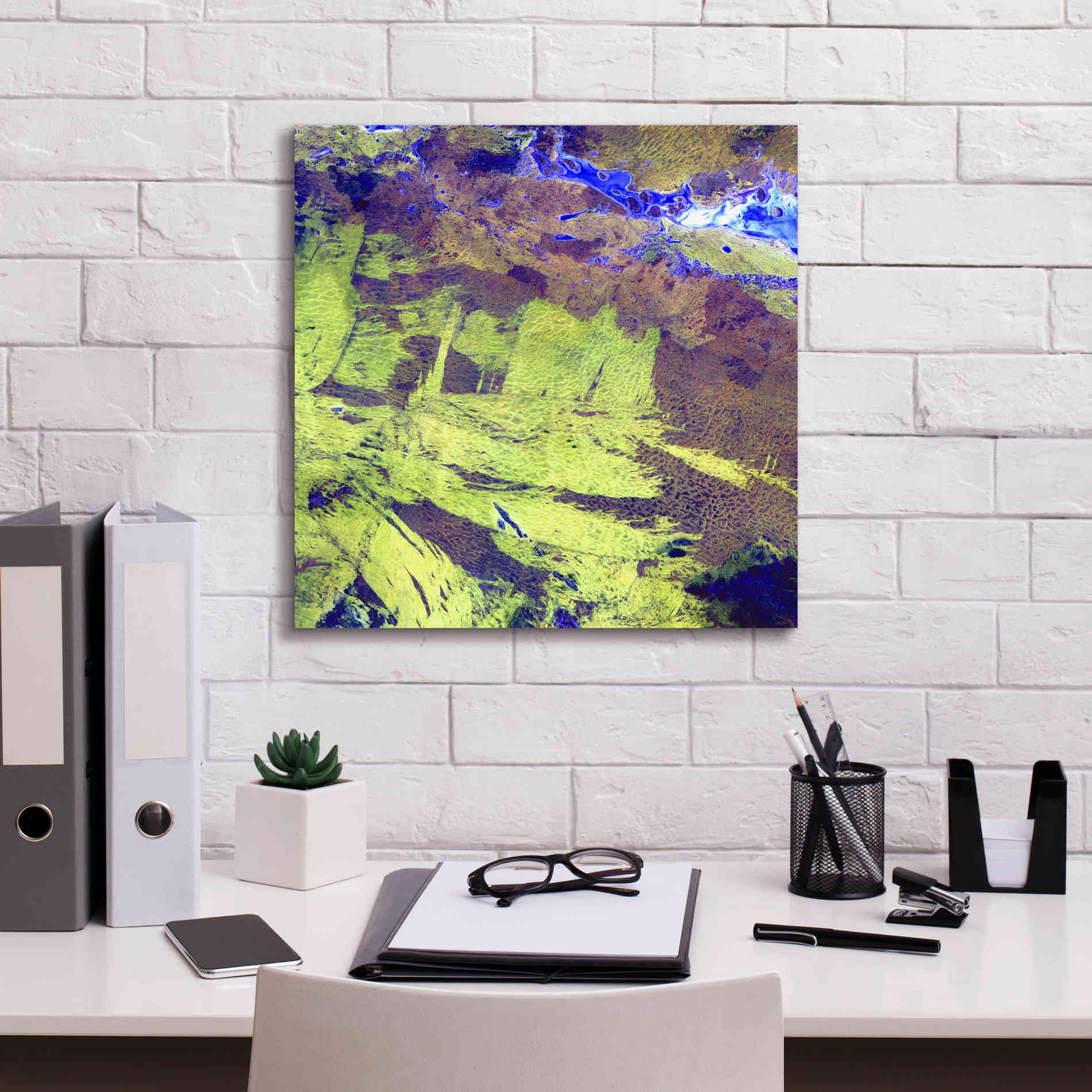 'Earth as Art: Lake Amadeus' Canvas Wall Art,18 x 18