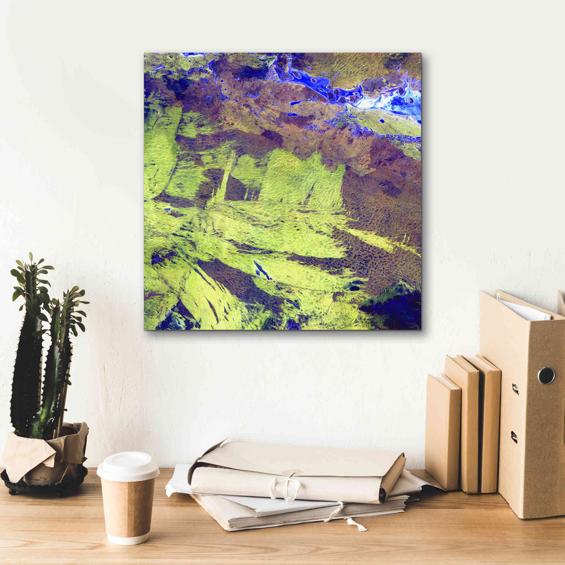 'Earth as Art: Lake Amadeus' Canvas Wall Art,18 x 18