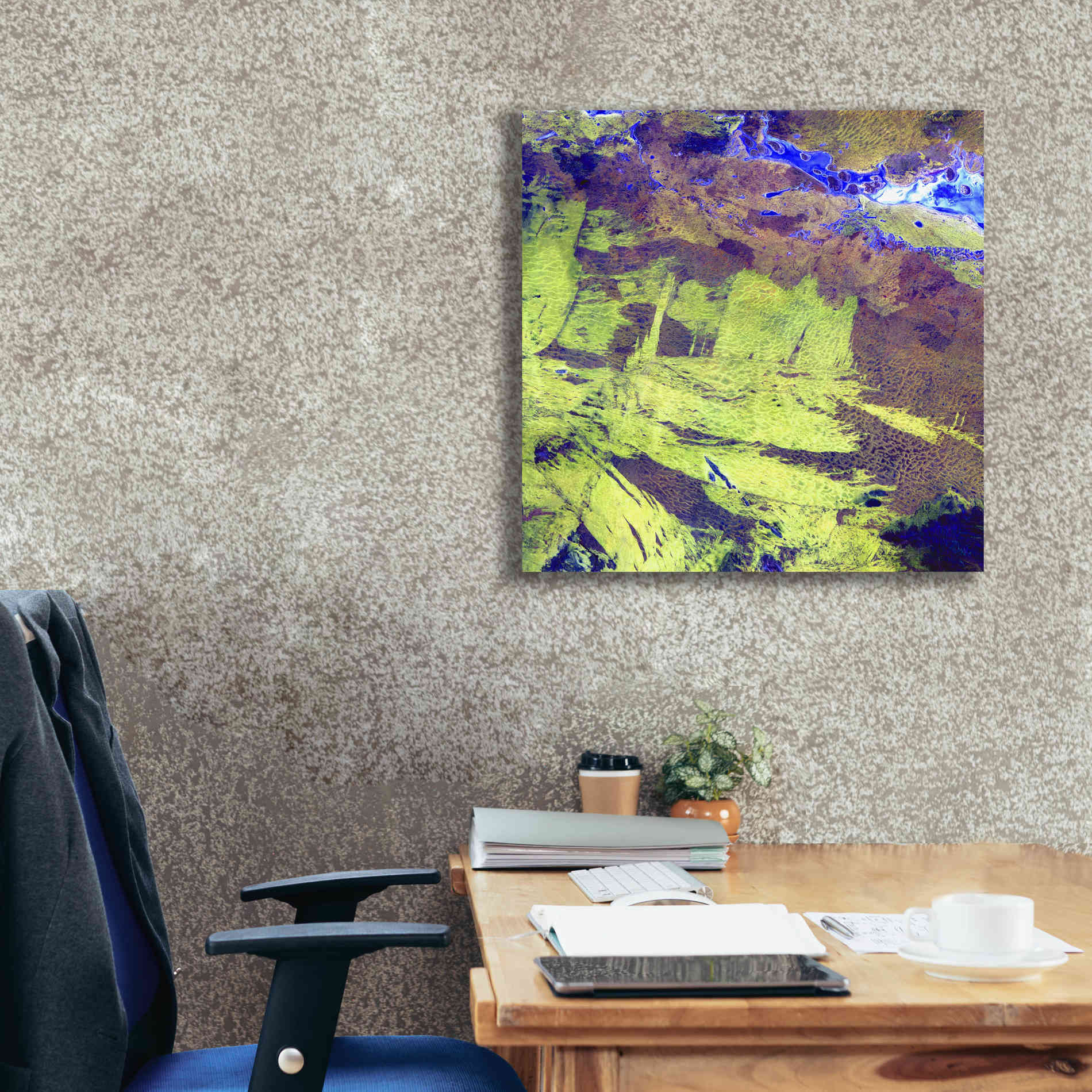 'Earth as Art: Lake Amadeus' Canvas Wall Art,26 x 26