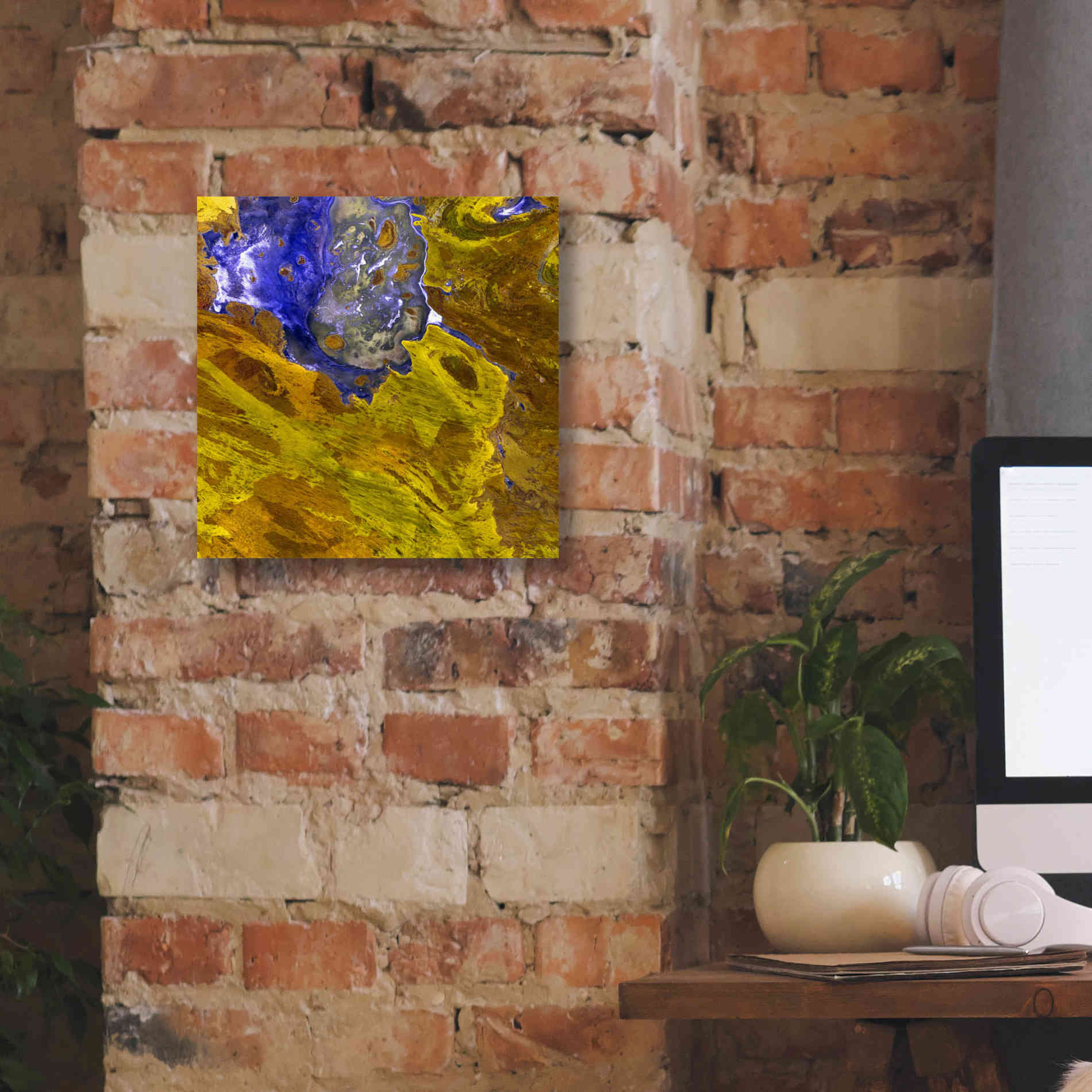 'Earth as Art: Lake Disappointment' Canvas Wall Art,12 x 12