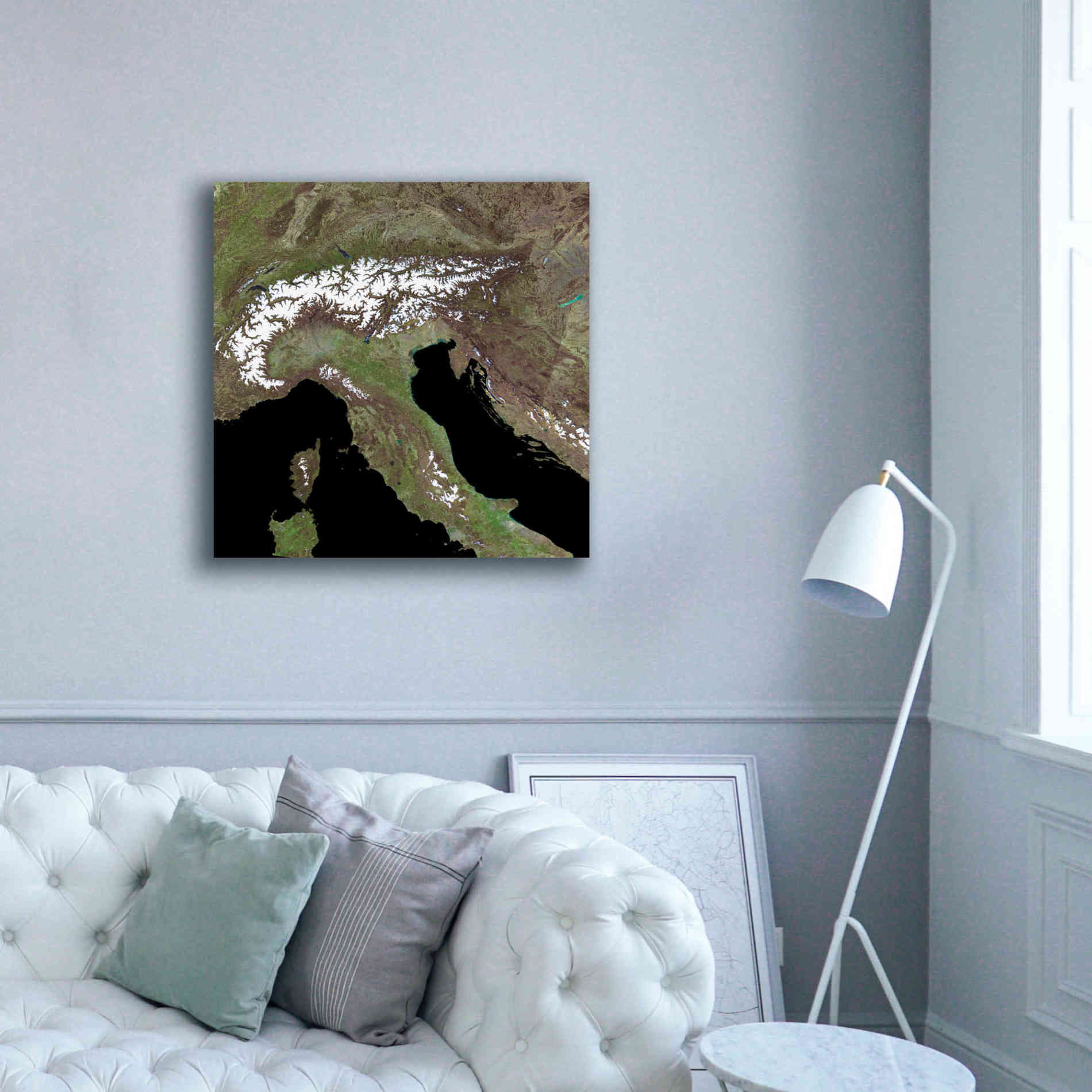 'Earth as Art: Mediterranean Sea' Canvas Wall Art,37 x 37