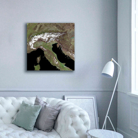 Image of 'Earth as Art: Mediterranean Sea' Canvas Wall Art,37 x 37