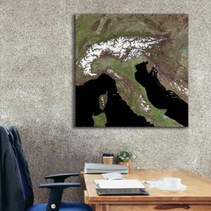 'Earth as Art: Mediterranean Sea' Canvas Wall Art,37 x 37