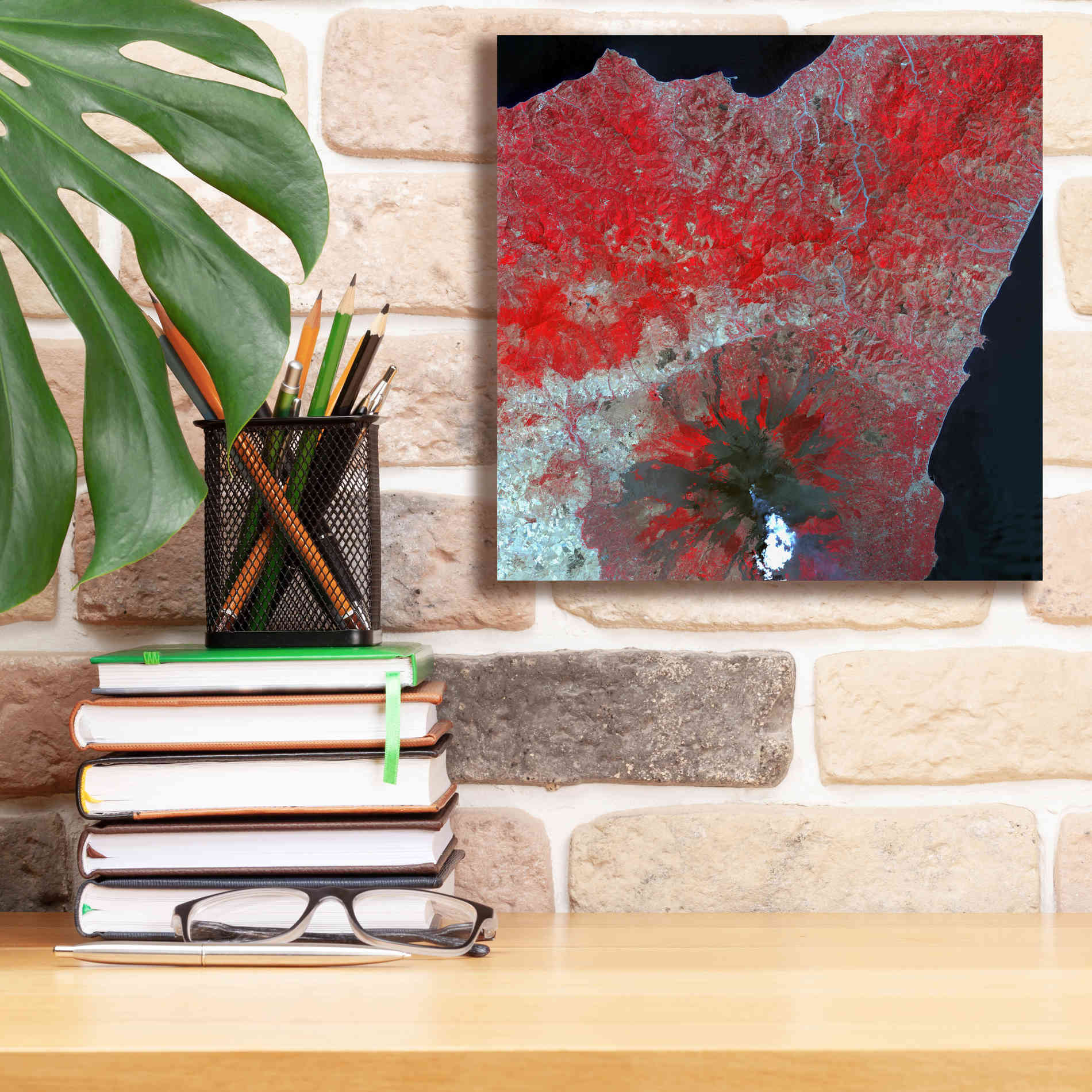 'Earth as Art: Mt. Etna' Canvas Wall Art,12 x 12