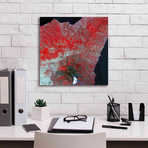 Image of 'Earth as Art: Mt. Etna' Canvas Wall Art,18 x 18