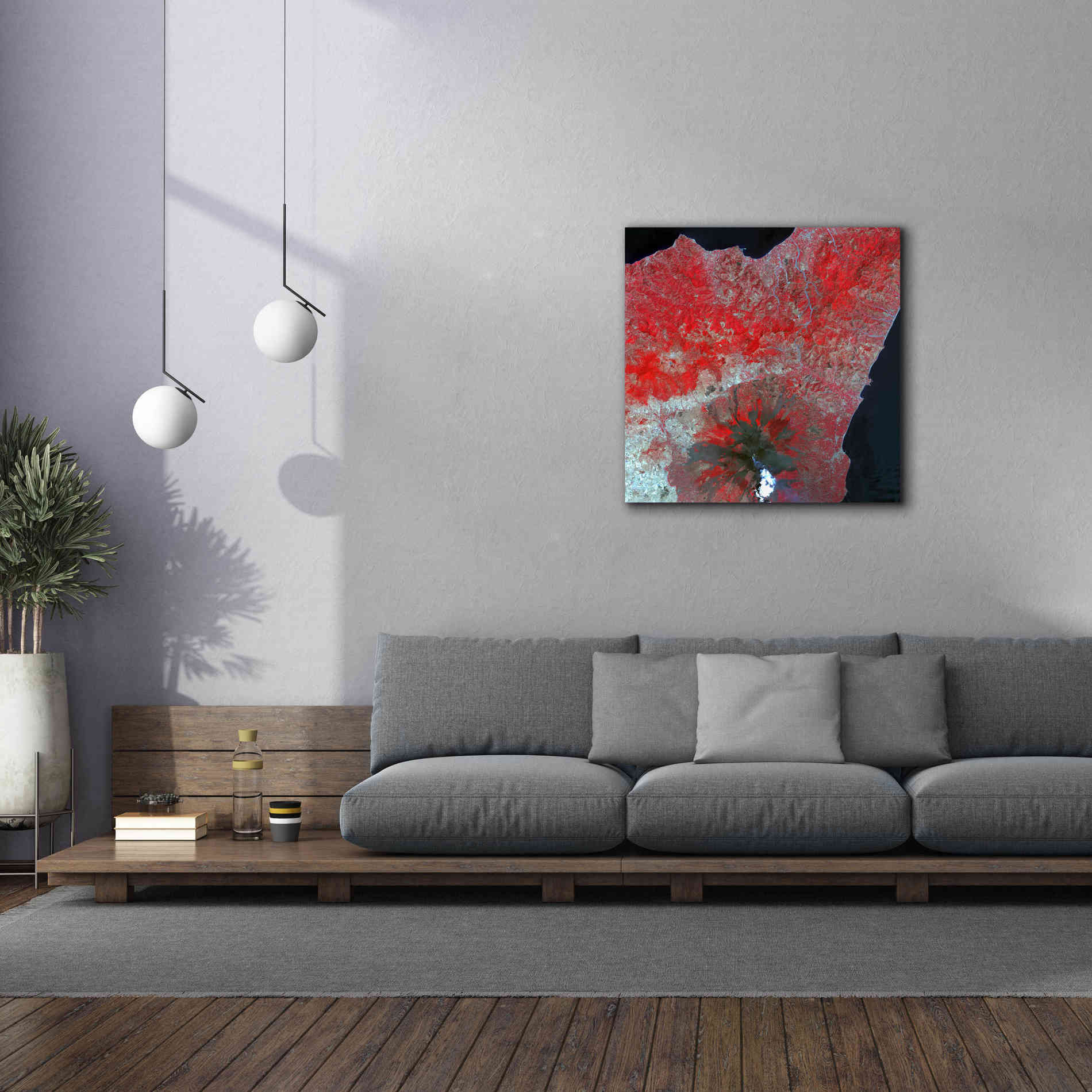 'Earth as Art: Mt. Etna' Canvas Wall Art,37 x 37
