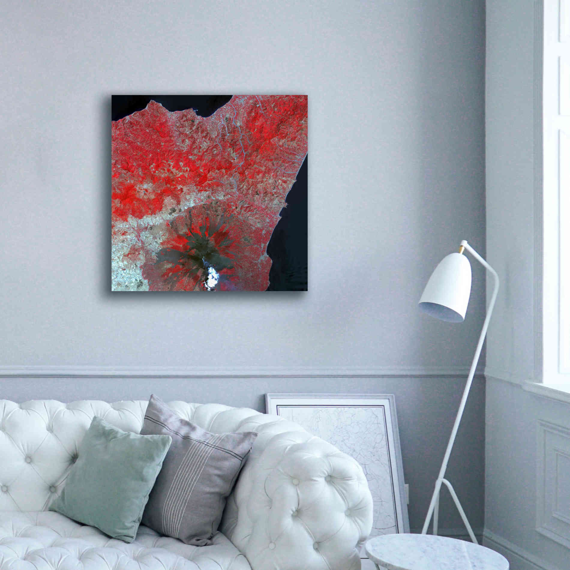 'Earth as Art: Mt. Etna' Canvas Wall Art,37 x 37