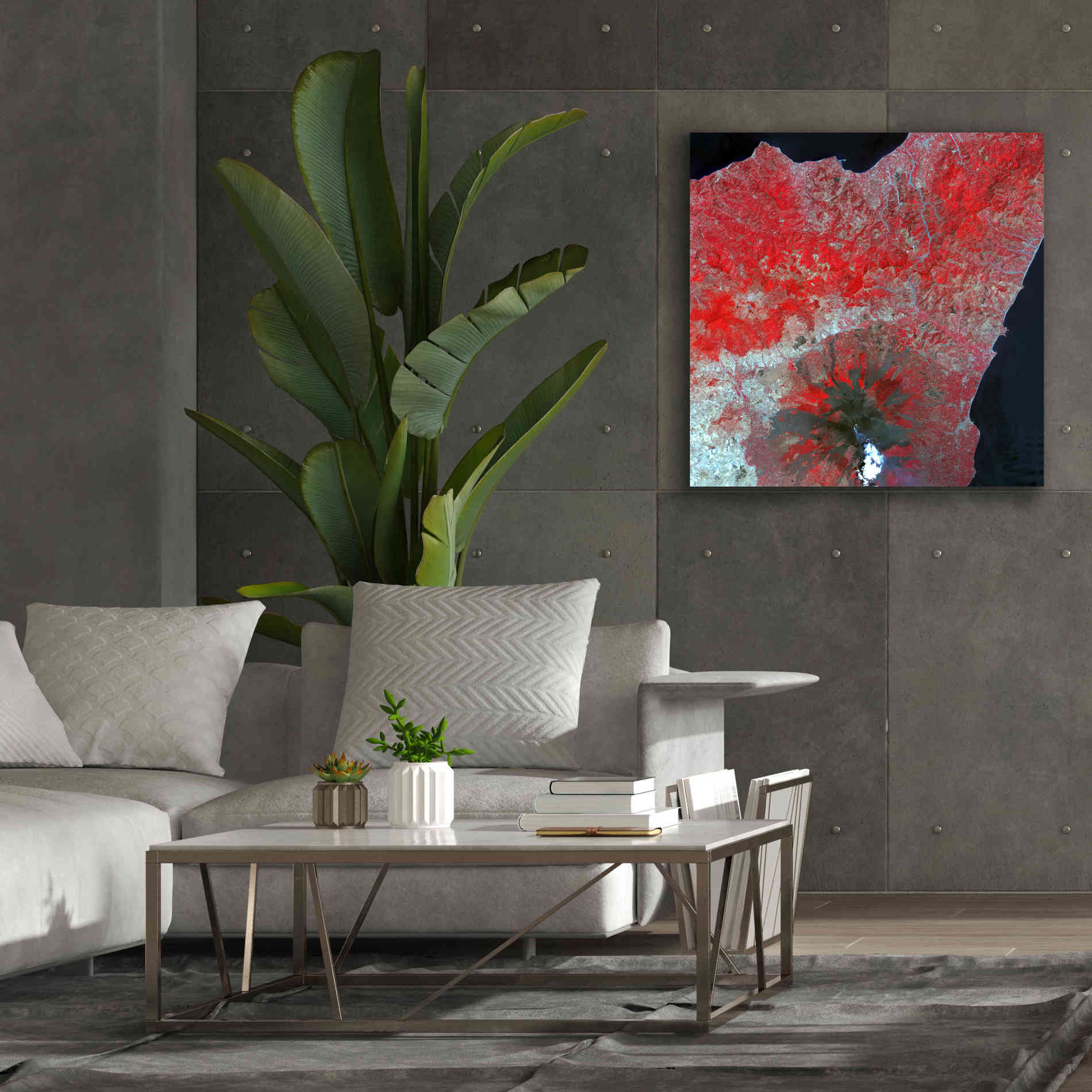 'Earth as Art: Mt. Etna' Canvas Wall Art,37 x 37
