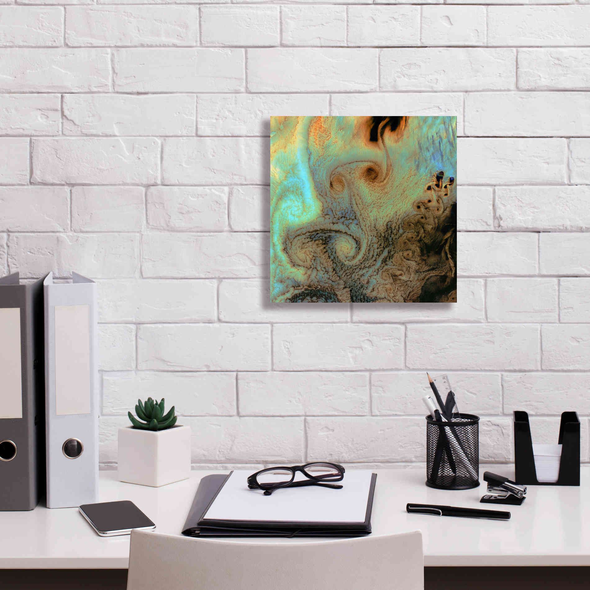 'Earth as Art: Von Karman Vortices' Canvas Wall Art,12 x 12