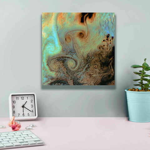 Image of 'Earth as Art: Von Karman Vortices' Canvas Wall Art,12 x 12