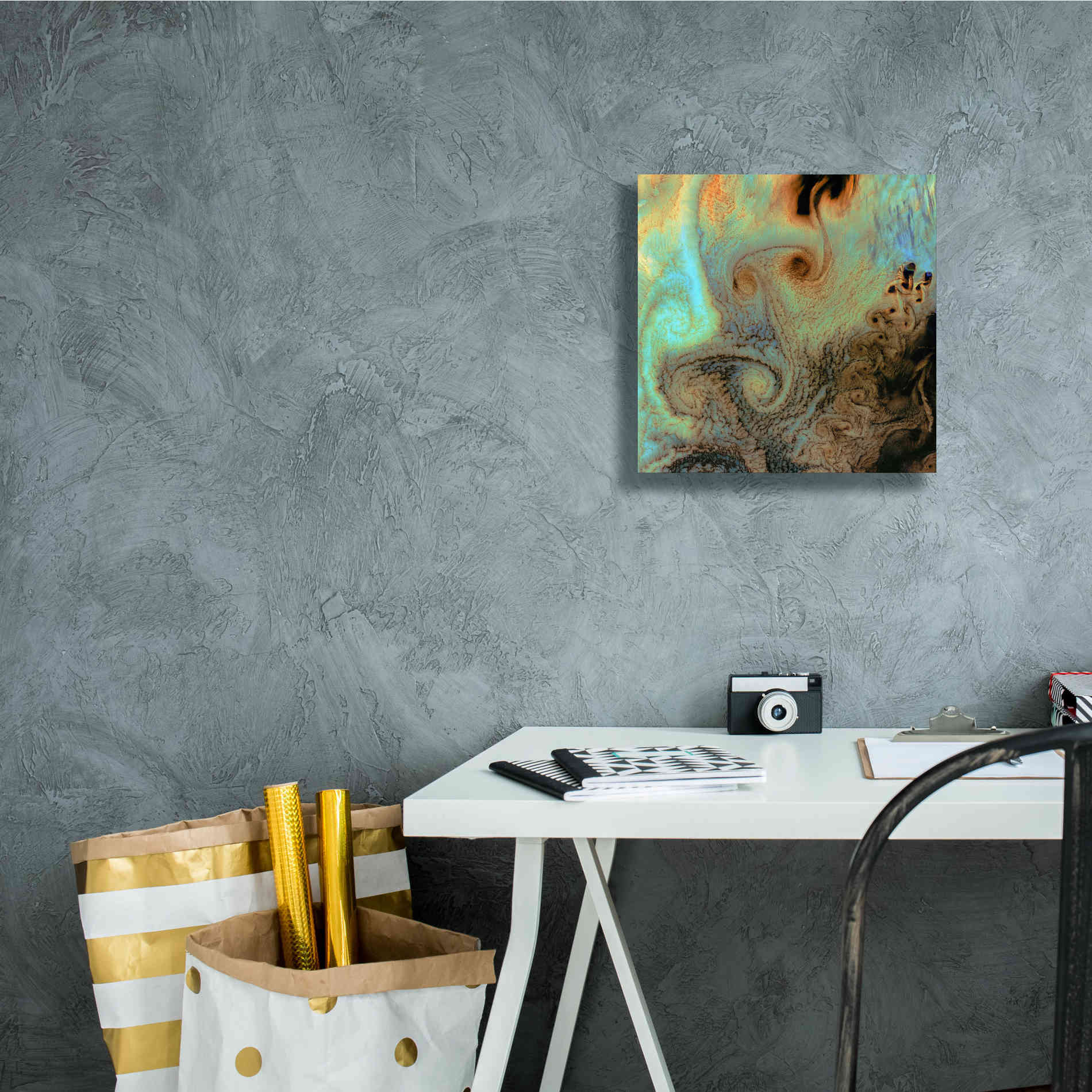 'Earth as Art: Von Karman Vortices' Canvas Wall Art,12 x 12