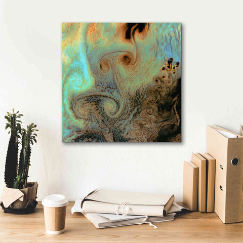 Image of 'Earth as Art: Von Karman Vortices' Canvas Wall Art,18 x 18