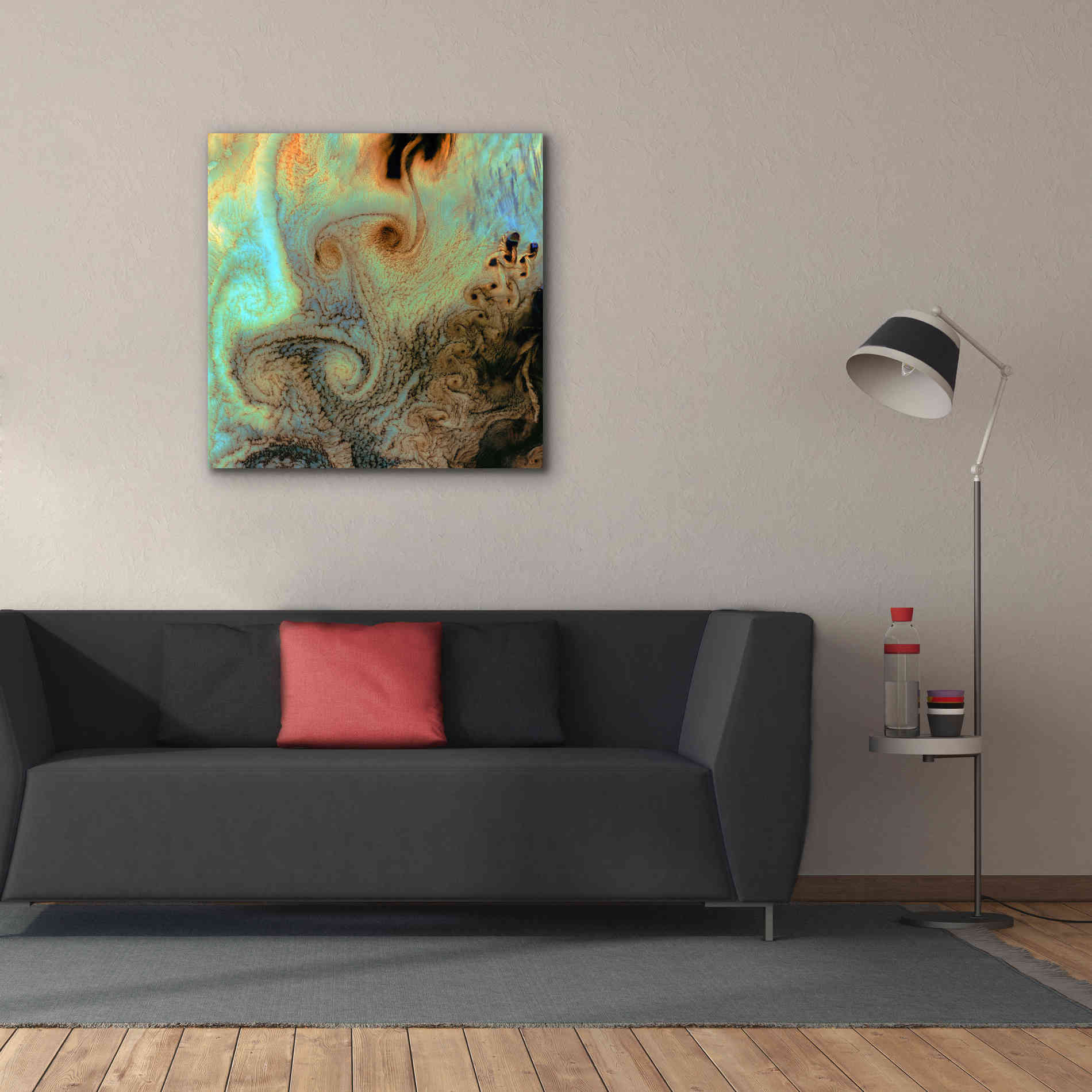 'Earth as Art: Von Karman Vortices' Canvas Wall Art,37 x 37