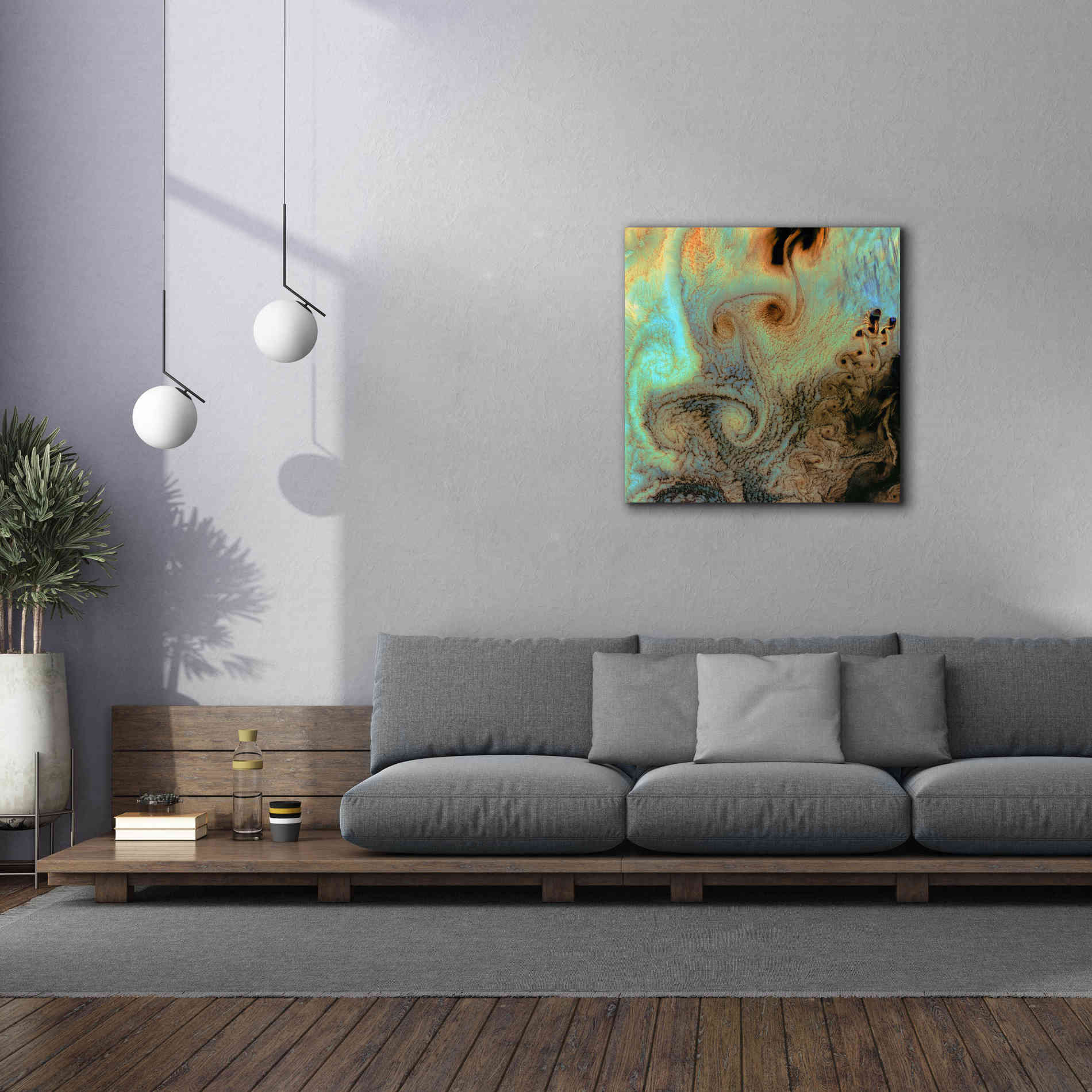 'Earth as Art: Von Karman Vortices' Canvas Wall Art,37 x 37