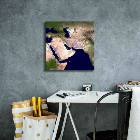 Image of 'Earth as Art: Western Asia' Canvas Wall Art,18 x 18