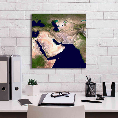 Image of 'Earth as Art: Western Asia' Canvas Wall Art,18 x 18