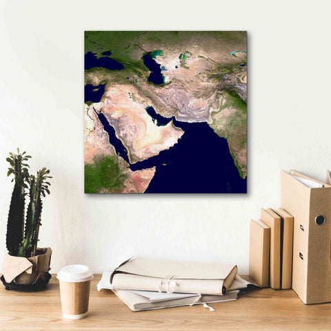 Image of 'Earth as Art: Western Asia' Canvas Wall Art,18 x 18