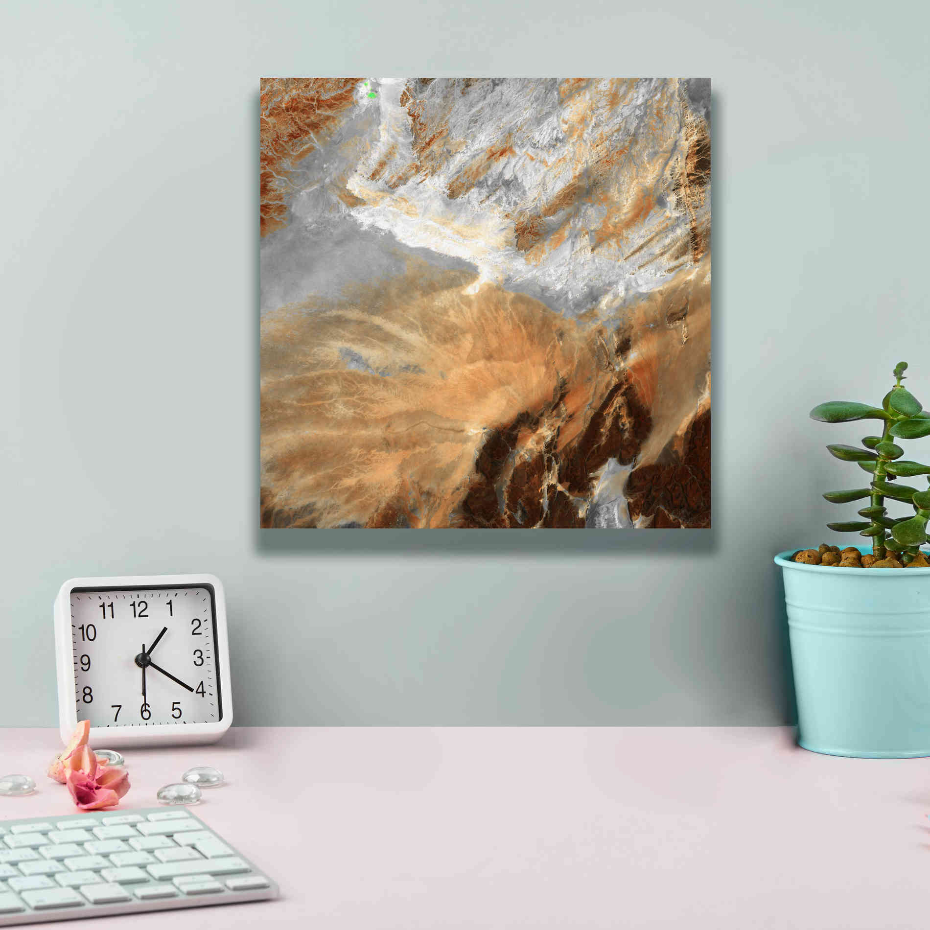 'Earth as Art: Algerian Sahara,' Canvas Wall Art,12 x 12