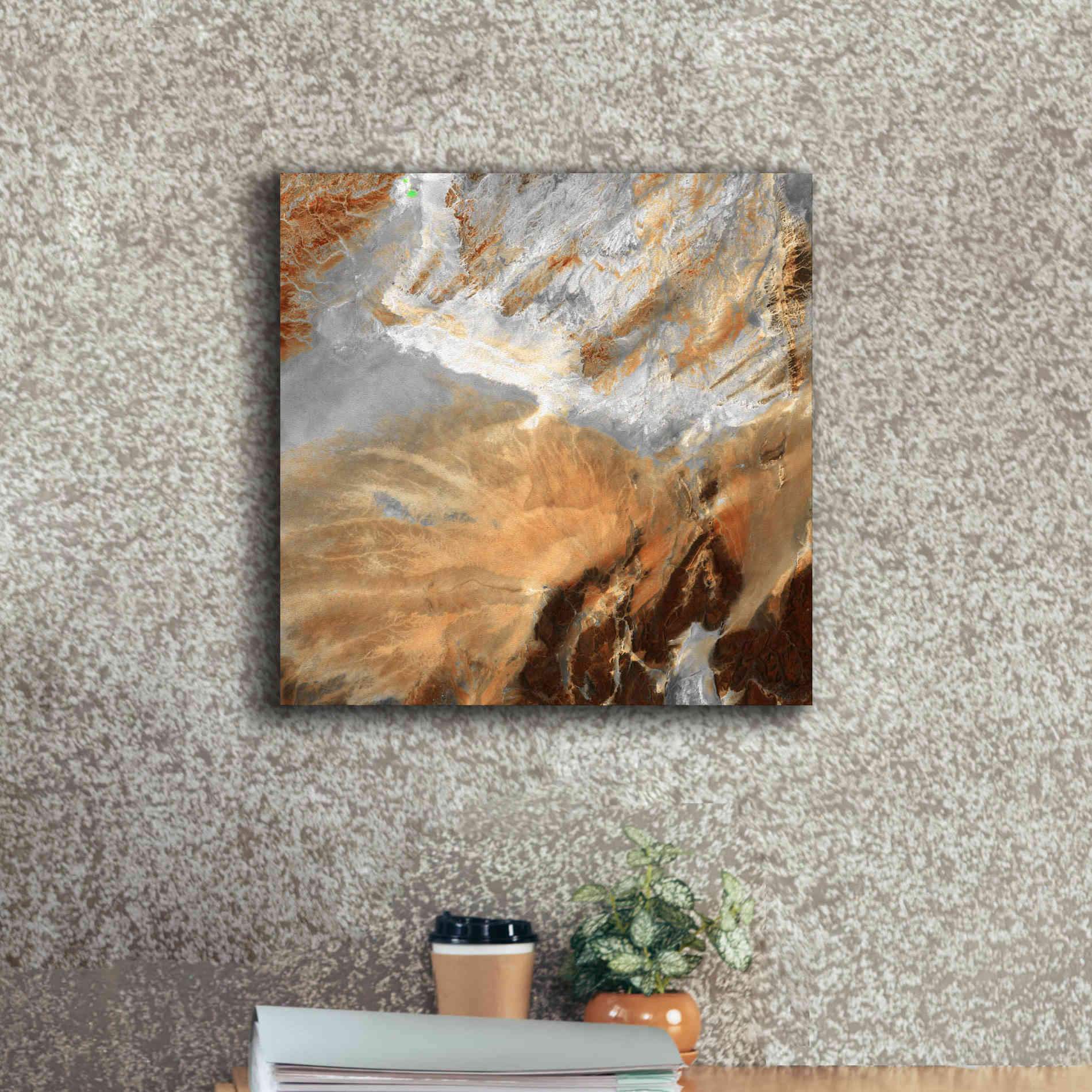 'Earth as Art: Algerian Sahara,' Canvas Wall Art,18 x 18