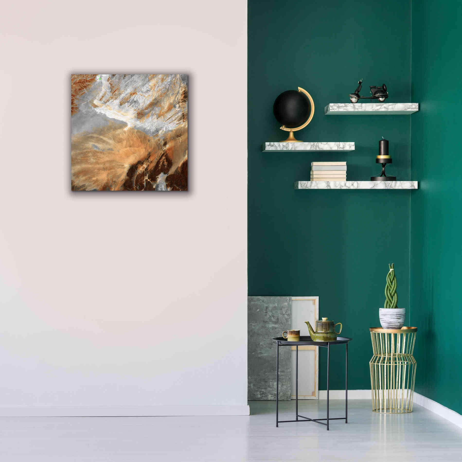 'Earth as Art: Algerian Sahara,' Canvas Wall Art,26 x 26