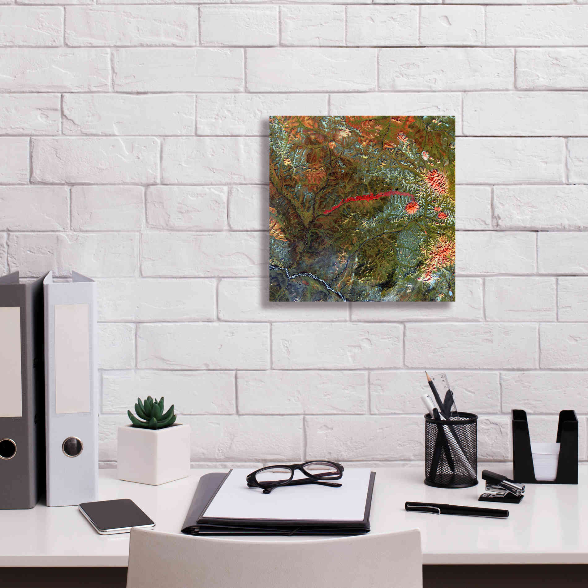 'Earth as Art: Anyuyskiy Volcano,' Canvas Wall Art,12 x 12
