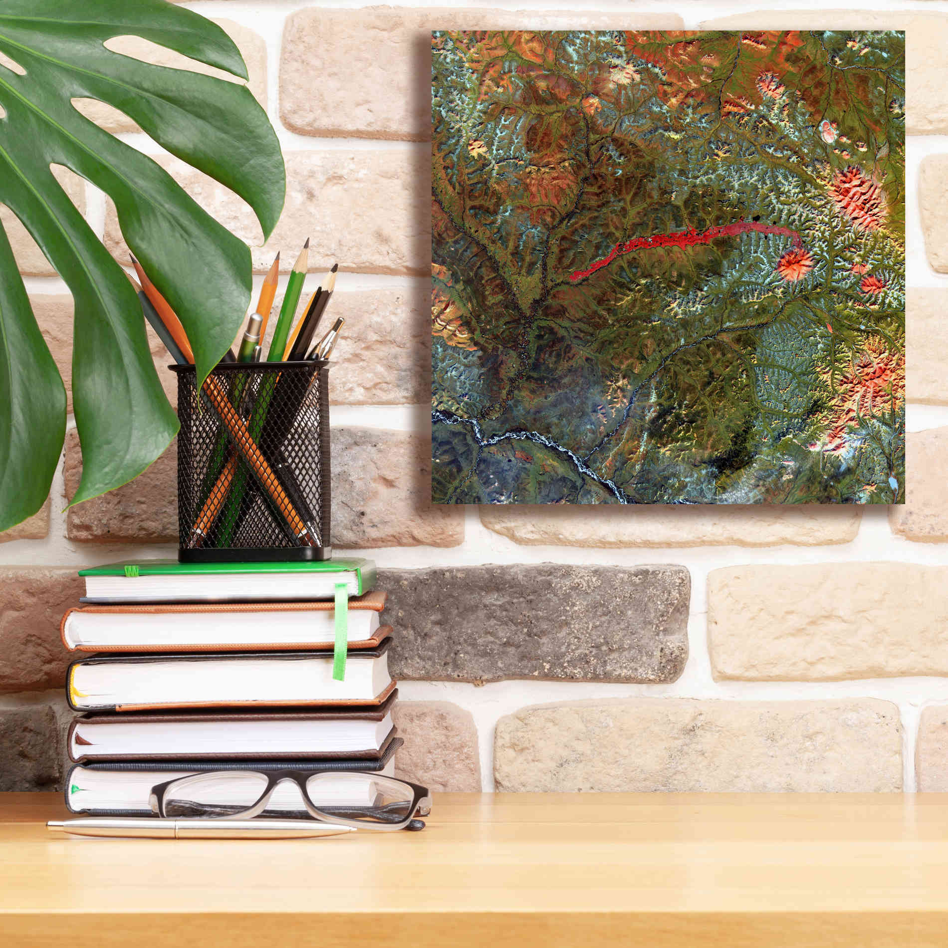 'Earth as Art: Anyuyskiy Volcano,' Canvas Wall Art,12 x 12