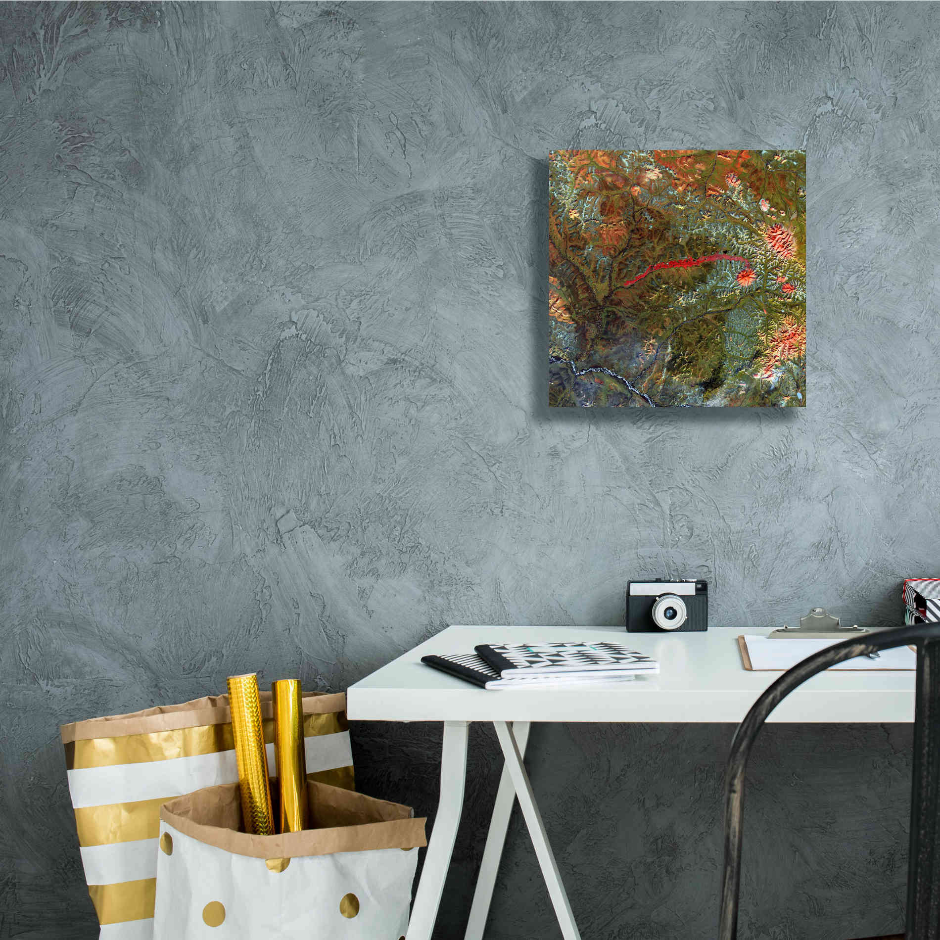 'Earth as Art: Anyuyskiy Volcano,' Canvas Wall Art,12 x 12