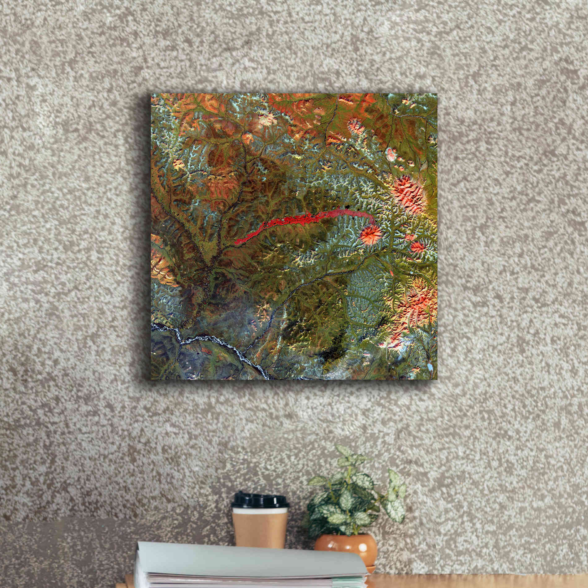 'Earth as Art: Anyuyskiy Volcano,' Canvas Wall Art,18 x 18