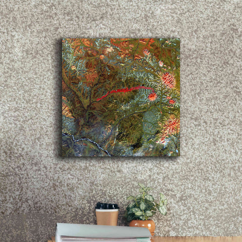 Image of 'Earth as Art: Anyuyskiy Volcano,' Canvas Wall Art,18 x 18