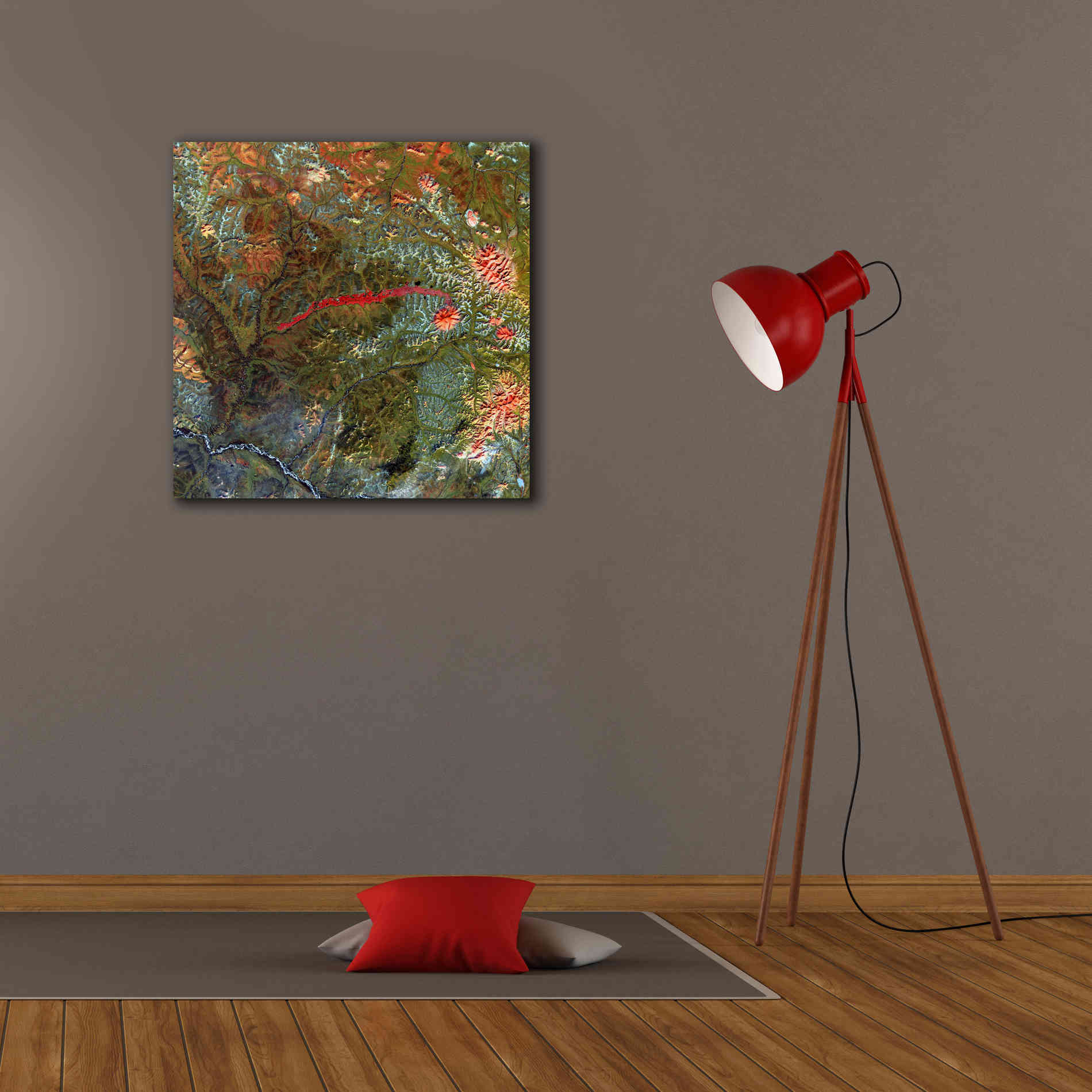 'Earth as Art: Anyuyskiy Volcano,' Canvas Wall Art,26 x 26