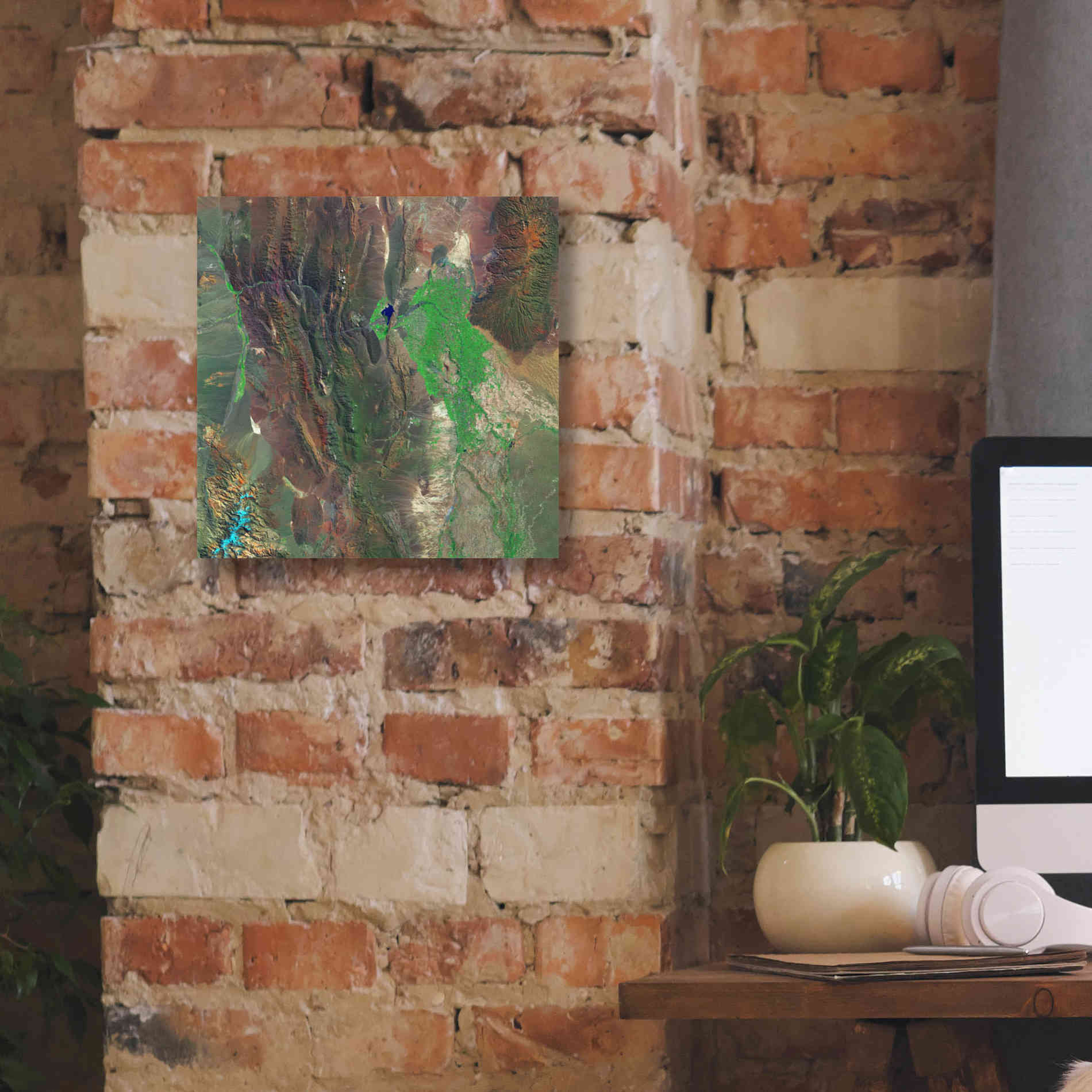 'Earth as Art: Barreal Blanco,' Canvas Wall Art,12 x 12