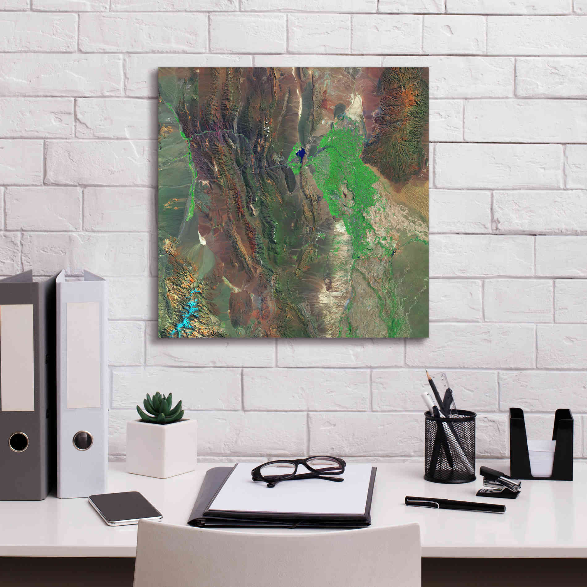 'Earth as Art: Barreal Blanco,' Canvas Wall Art,18 x 18