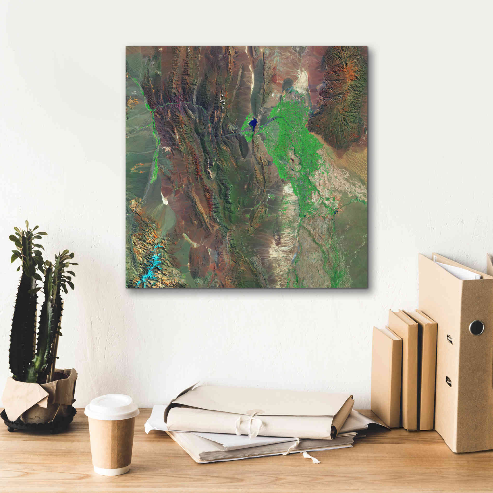 'Earth as Art: Barreal Blanco,' Canvas Wall Art,18 x 18