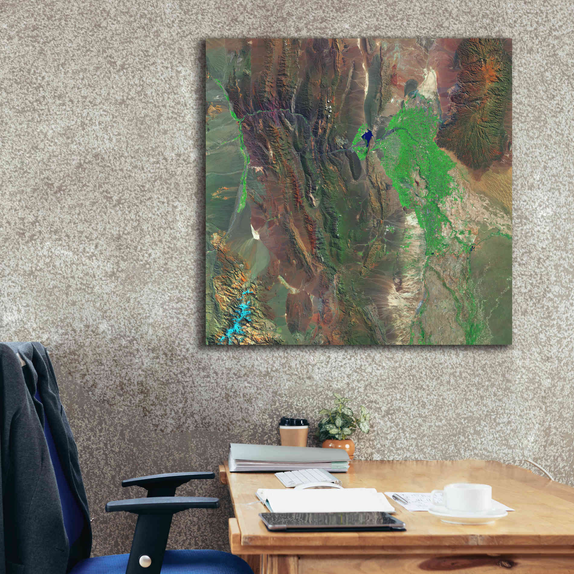 'Earth as Art: Barreal Blanco,' Canvas Wall Art,37 x 37