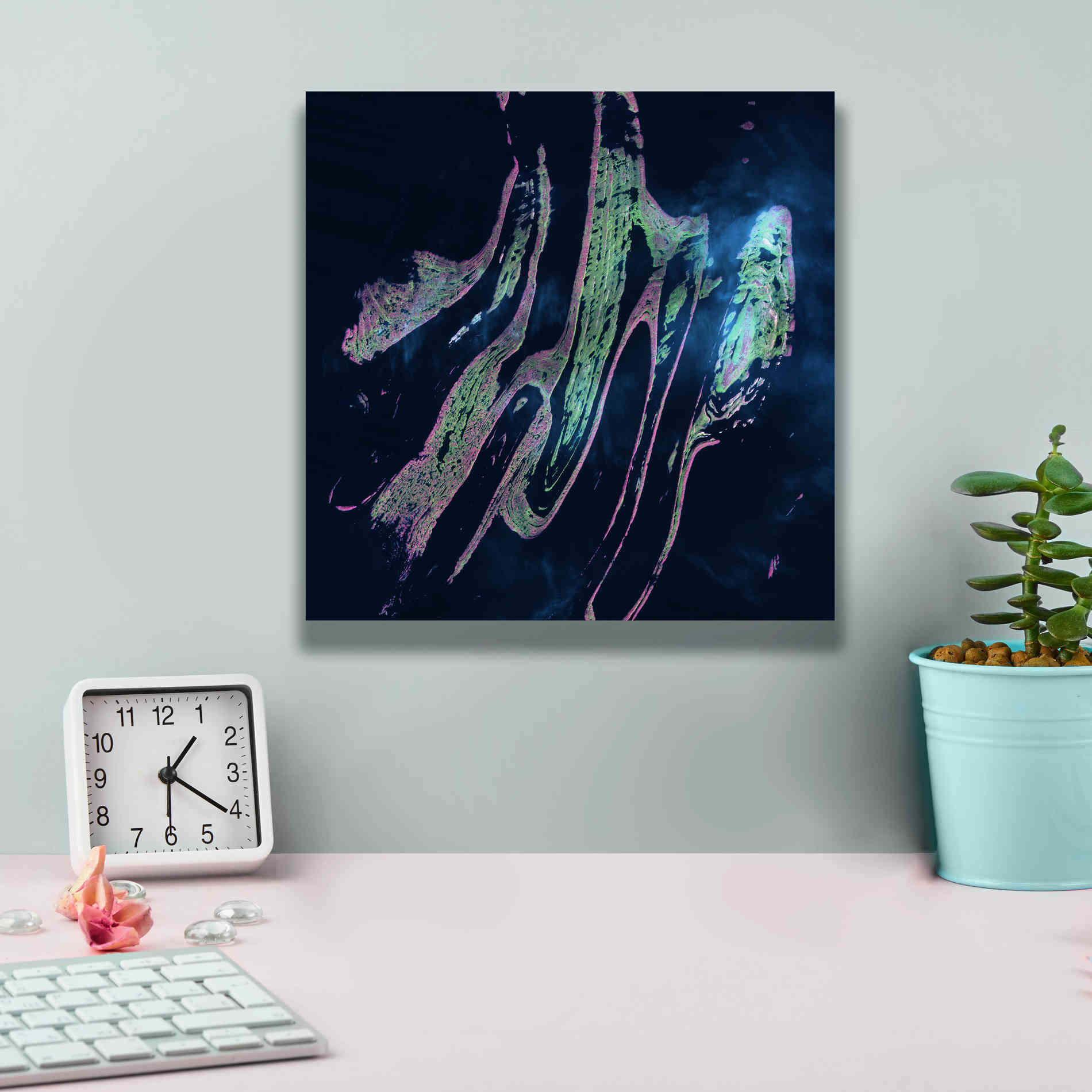 'Earth as Art: Belcher Islands,' Canvas Wall Art,12 x 12