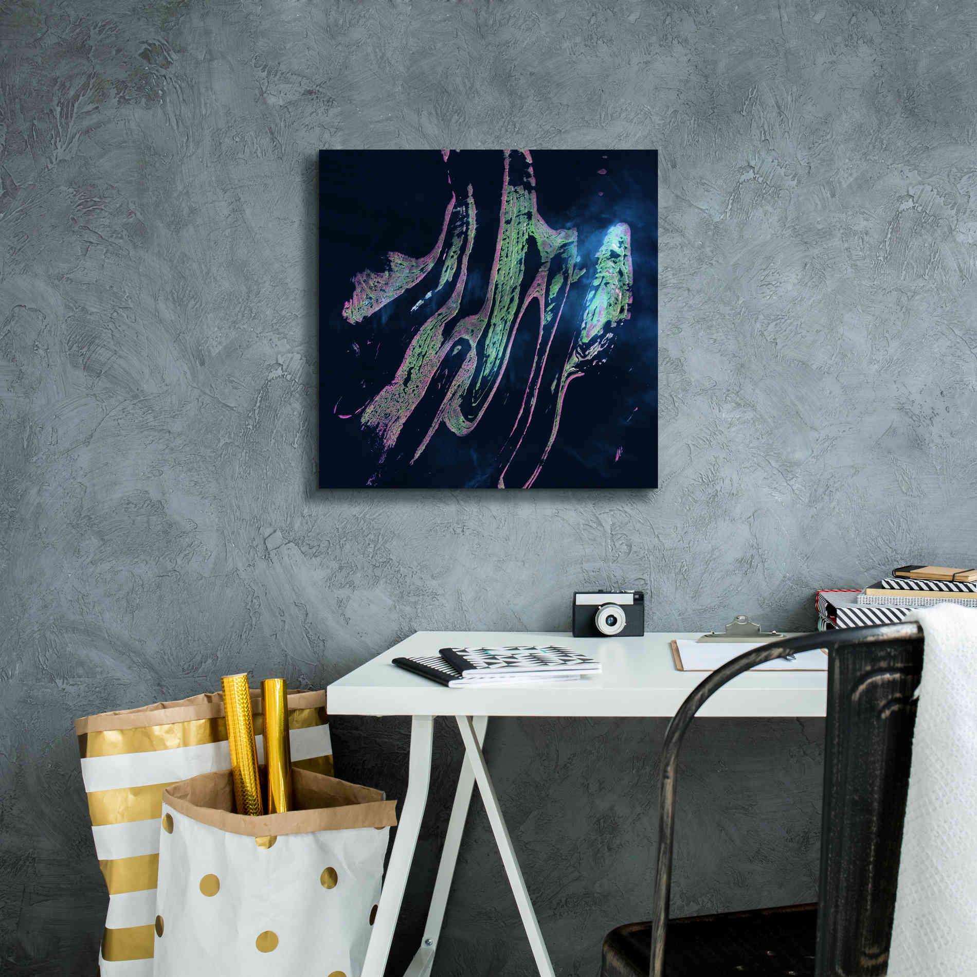 'Earth as Art: Belcher Islands,' Canvas Wall Art,18 x 18