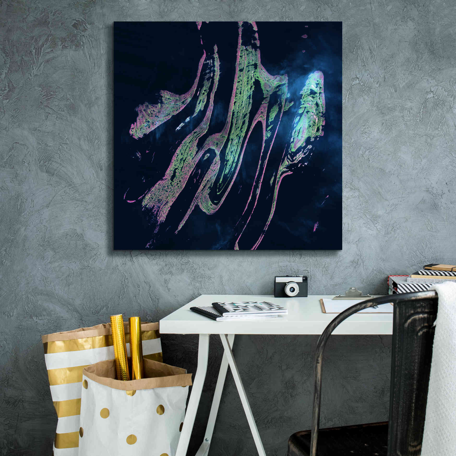 'Earth as Art: Belcher Islands,' Canvas Wall Art,26 x 26